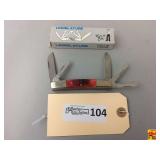 Legislature Honest Abe Pocket Knife with Redbone Stag Handle