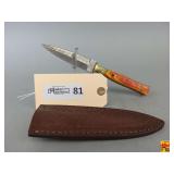 Damascus Style Steel Knife with Sheath