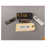Case XX Brown Bone Peach Seed Jig Medium Stockman Pocket Knife