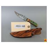 Patterned Blade Knife with Decorative Handle and Sheath