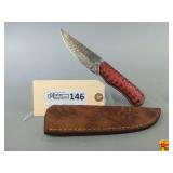 Damascus Style Steel Knife with Sheath
