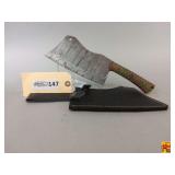 Damascus Style Steel Cleaver with Sheath