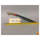 Handmade File Knife with Multi-Colored Wood Handle