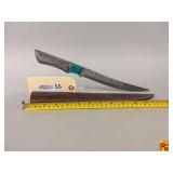 Handcrafted Damascus Style Steel Knife with Sheath