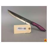 Handmade File Knife with Colorful Handle