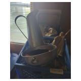 Metal Pitcher, Bowl and More