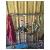 Garage Shelf with Cleaning and Shop Supplies