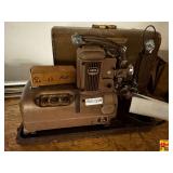 Ampro Sound Projector, TDC Slide Projector, Screen