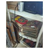 Shelf & Contents including Assorted Record Albums