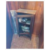 Wooden Cabinet & Contents
