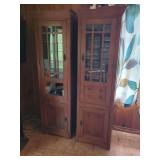 Two Wooden Cabinets, (Contents Not Included)