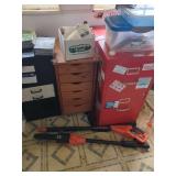 2 Two Drawer Filing Cabinets & 1 Wooden Cabinet