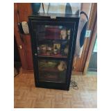Wooden Cabinet & Contents