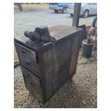 Rolling Tool Cabinet With Mounted Wilton Vise