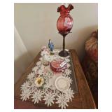 Contents on End Table (Table Sold in Lot 42)