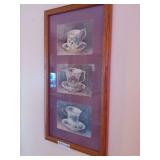 Framed & Matted Print of "Morning Glory Teacup" by Barbara Mock & A Framed Print titled "The Tea Pot" by Sophie Porter