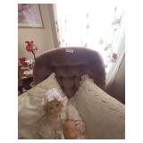 Recliner & Pillows (Dolls Sold in Lot 41)