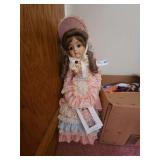 Porcelain Doll on Stand