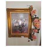 Picture of Floral Arrangement in a Vase & Rose Vine