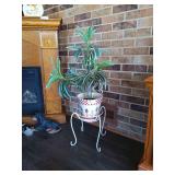 Faux Planter In Plant Stand