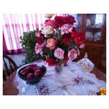 Contents on Dining Table (Table & Chairs Sold in lot 108)