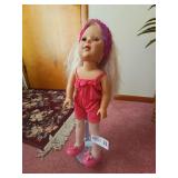 Porcelain Doll on Stand