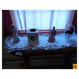 Contents on Accent Table: Figurines & More (Table Sold in lot 105)