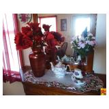 Contents on Top of Curio Cabinet (Cabinet Sold in Lot 111)