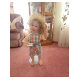Porcelain Doll on Stand