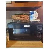 Farberware Microwave and Contents on top