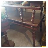 Two-Tier Wooden Side Table