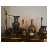Collection of Decorative Metal Home Accents (Cabinet Not Included)
