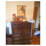 Ornate Brown Wooden Dresser
