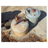 (2) Vintage Style Metal Gas Cans