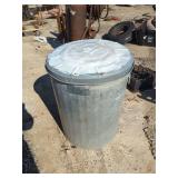 Galvanized Steel Trash Can with Lid