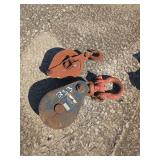 Lot of 2 Heavy Duty Lifting Pulley Blocks