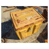Yellow Metal Storage Box