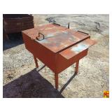 Metal Storage Box with Contents