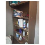 Metal Shelving Unit with Contents