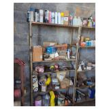 Metal Shelf & Contents