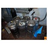 Lot of Empty Beer Kegs - Brewery Advertising