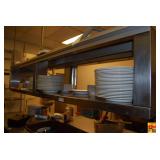 Restaurant Kitchen Shelving Unit Warmer with Plates and Food Containers Approx 8 ft