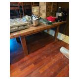 Rustic Wood Farm Table 48x72 (Contents on Top Not Included)