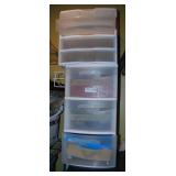 Assorted Office and Household Items in Storage Drawers
