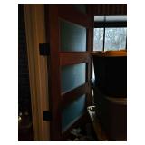 Pair of Modern Interior Door (Approx 3x8) with Frosted Glass Panels