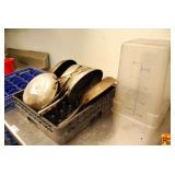 Lot of Commercial Kitchen Aluminum Fry Pans