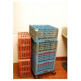 Lot of Restaurant Glassware Racks