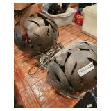 Pair of Metal Sphere Pendant Lights