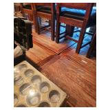 Rustic Wood Farm Table 48x72 (Contents on Top Not Included)