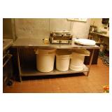 Commercial Stainless Steel Work Table (contents are not included)